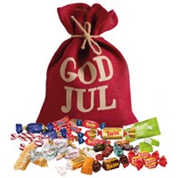 Jutesäck 29 cm Röd God Jul 2,5 kg Lyxbl