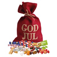 Jutesäck 38 cm Röd God Jul 3 kg Lyxbl
