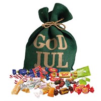 Jutesäck 29 cm Grön God Jul 2,5 kg Lyxbl