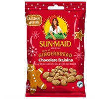 Sun-Maid Russin m mjölk- och vit cho. peppark 120 g