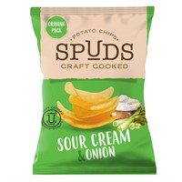 SPUDS SOUR CREAM ONION 145G