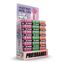 Clear Protein Soda 33CL Display 1/3-pall 504 st.