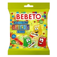 Bebeto Rainbow Sour Bricks 80g x12